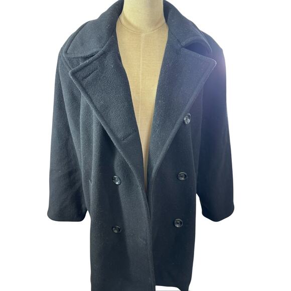 "LESLIE FAY" Wool Blend Double Breasted Women's Coat SZ 10 Preppy Old Money - Picture 4 of 14